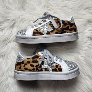 Lola and the Boys Glitter Leopard Sneakers 12c